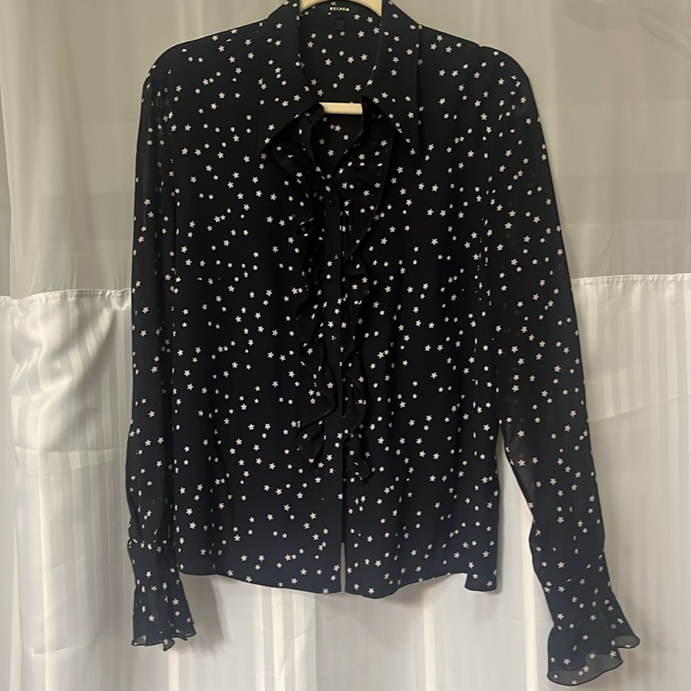 Escada long sleeve 100% silk blouse size 42 brand new!